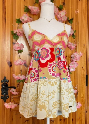 Boho Sleeveless Top | Bold Floral Print | 100% Cotton., marque: Bohemian, état: Bon état, taille: M / 38 / 10, 14,00 €, 15,40 € Protection acheteurs incluse