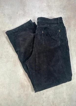 Pantalon Vintage En Velours Côtelé / Corduroy croft & barrow bleu nuit coupe droite taille 12, marca: Vintage Dressing, estado: Muito bom, tamanho: XXL / 44 / 16, €5.00, €5.95 inclui Proteção do Comprador Pro