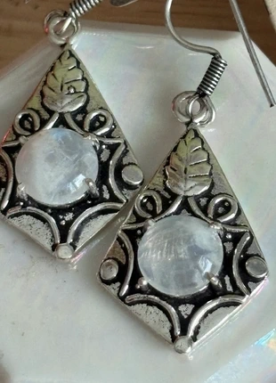 Ravissantes boucles d’oreilles en argent pierre de lune, marca: Argent, estado: Muito bom, €17.99, €19.59 inclui Proteção do Comprador