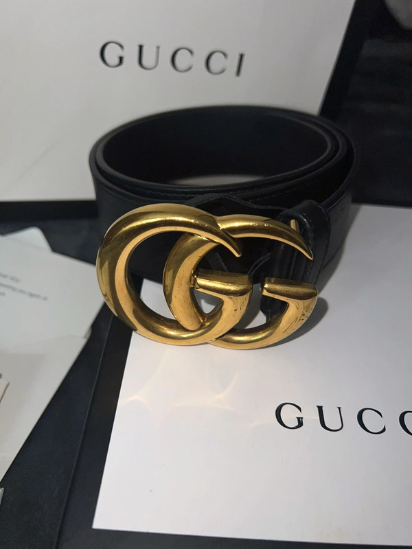 black and gold gucci belt *price negotiable* - Vinted