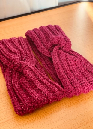 Duo de bandeaux cache-oreilles bordeaux Suzy & Suzette - taille unique, condition: Very good, size: One size, €4.50, €5.43 includes Buyer Protection Pro