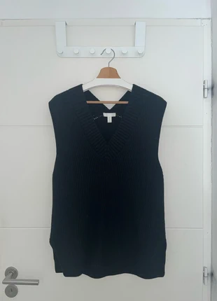 Pull sans manches noir, col V, taille XS, marca: H&M, estado: Muy bueno, tamaño: XS / 34 / 6, 5,00 €, 5,95 € Protección al comprador incluida