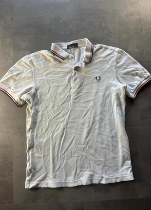 Polo Fred Perry homme blanc logo brodé vintage Uk oversize y2k - S, brand: Fred Perry, condition: Very good, size: S, €6.50, €7.53 includes Buyer Protection