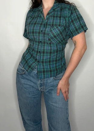 1990s / Y2K 2000s cotton plaid grunge Copenhagen country western whimsigoth witch blouse, marque: Vintage, état: Très bon état, taille: L / 40 / 12, 12,50 €, 13,83 € Protection acheteurs (Pro) incluse