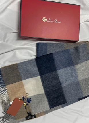 Loro Piana sciarpa cachemire azzurro polvere con disegni cravatta, brand: Loro Piana, condition: Very good, €100.00, €105.70 includes Buyer Protection