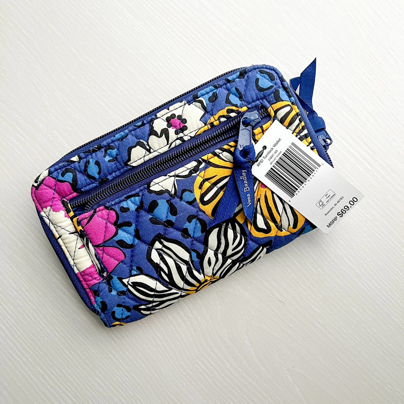 Vera Bradley Turnlock Wallet, African Violet 2