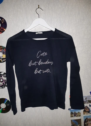 Tshirt manche longue à message, marque: Gémo, état: Neuf sans étiquette, taille: 14 ans / 164 cm, 2,00 €, 2,80 € Protection acheteurs incluse