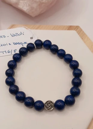 Bracelet lapis-lazuli croix basque, marque: Pierre, état: Neuf avec étiquette, 6,00 €, 7,00 € Protection acheteurs incluse