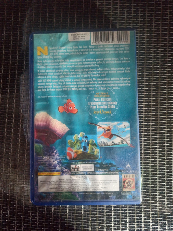 Kaseta VHS Gdzie jest nemo 2