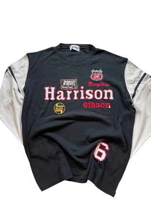 Pull Sweat Vintage Harrison logo brodé y2k style 90s - noir - XL, brand: Vintage Dressing, condition: Very good, size: XL, €24.50, €26.43 includes Buyer Protection