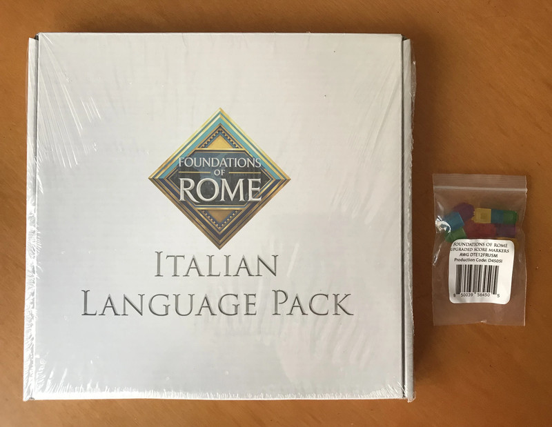 Foundations of Rome Language pack in Italiano + upgraded score markers - Kickstarter - Nuovo 4