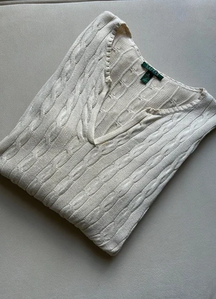 Pull torsadé femme Ralph Lauren beige crème | Taille 1X | 100% coton | petites taches, brand: Ralph Lauren, condition: Good, size: XXL / 44 / 16, €15.00, €16.45 includes Buyer Protection