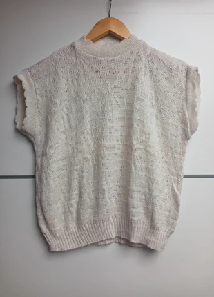 Sweater pull sans manche véritable vintage excellent état neuf, marque: Vintage, état: Neuf sans étiquette, taille: S / 36 / 8, 7,00 €, 8,05 € Protection acheteurs incluse