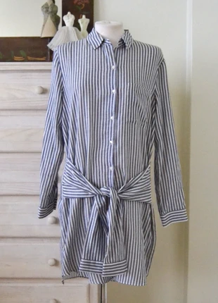 Camisa larga rayas - Chemise longue rayée - Maglia a righe lunghe, marca: Bershka, estado: Muy bueno, tamaño: L / 40 / 12, 14,00 €, 15,40 € Protección al comprador incluida