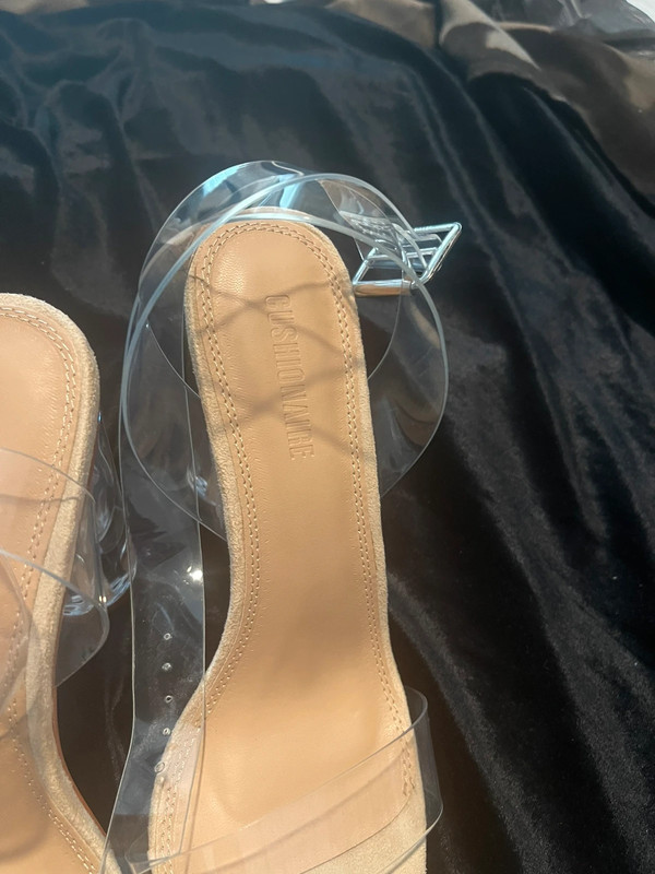 NWOT Cushionaire Clear Sandal Size 8.5M with Wrap around Ankle Strap 4