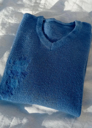 Blue Wool Knitted Jumper, marque: Knitted, état: Très bon état, taille: Taille unique, 28,00 €, 30,10 € Protection acheteurs incluse