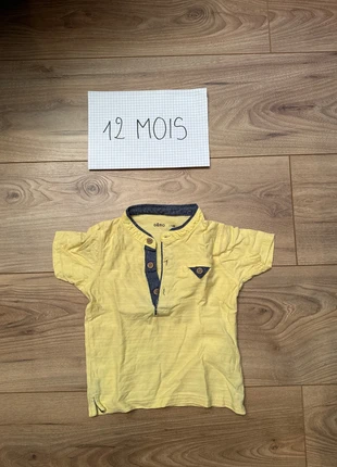 Polo GEMO taille 12 mois jaune liseré bleu, brand: Gémo, condition: Very good, size: 9-12 months / 74 cm, €2.00, €2.80 includes Buyer Protection