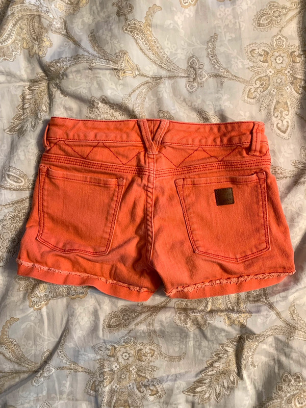 Orange Roxy Denim Shorts 2