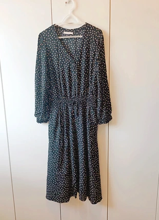 Robe longue noire à pois beige T42 PROMOD, marque: Promod, état: Très bon état, taille: XL / 42 / 14, 7,00 €, 8,05 € Protection acheteurs incluse