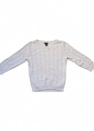 Pull H&M en maille torsadé gris - XS, marque: H&M, état: Très bon état, taille: XS / 34 / 6, 5,00 €, 5,95 € Protection acheteurs incluse