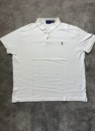 Polo Ralph Lauren | Blanc | Manches Courtes Custom Slim Fit | Taille XL, merk: Ralph Lauren, staat: Nieuw zonder prijskaartje, maat: XL, € 28,00, € 30,10 inclusief Kopersbescherming