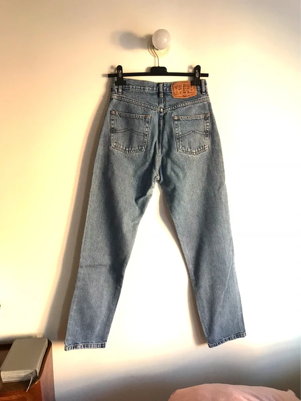 Jean droit taille haute bleu clair taille 34 - photo numéro 5