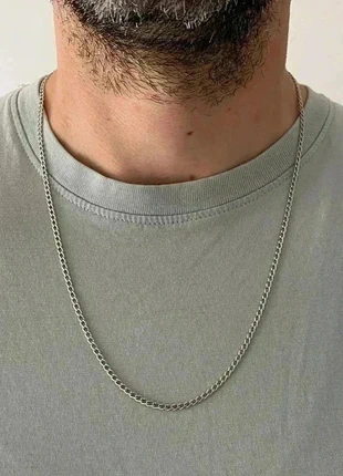 Collier homme en acier inoxydable, collier chaîne argentée cubaine, bijou homme, cadeau pour lui, zustand: Sehr gut, 12,00 €, 13,30 € beinhaltet Vinted-Käuferschutz Pro