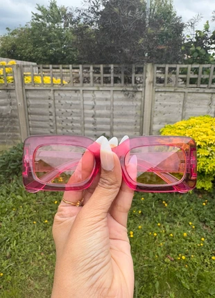 Bold Pink Transparent Rectangular Sunglasses, brand: ONLY, condition: New without tags, £5.50, £6.48 includes Buyer Protection Pro
