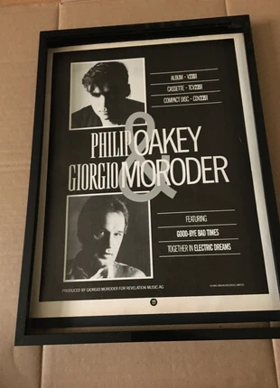 Philip Oakey and Gorgio Moroder-Album-A4 framed original advert, brand: Original, condition: Very good, £10.00, £11.20 includes Buyer Protection