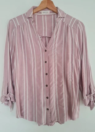Chemise rose à rayures, marca: Cache Cache, estado: Muito bom, tamanho: S / 36 / 8, €3.00, €3.85 inclui Proteção do Comprador