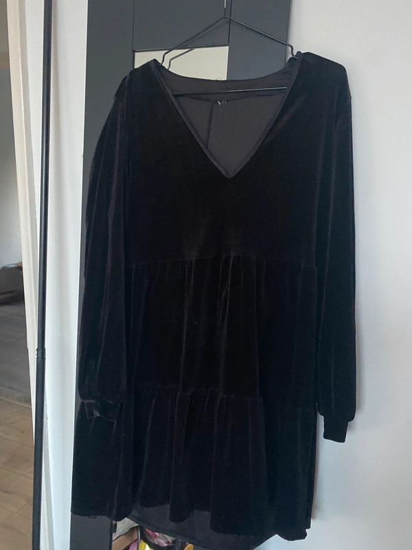 Zwarte velvet jurk 3
