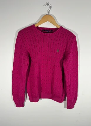 Pull Ralph Lauren torsadé fuchsia, brand: Ralph Lauren, condition: Very good, size: XL / 42 / 14, €59.00, €62.65 includes Buyer Protection Pro