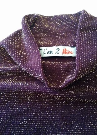 Top en maille brillant festif prune, marca: l'an 2min, estado: Muito bom, tamanho: M / 38 / 10, €9.00, €10.15 inclui Proteção do Comprador