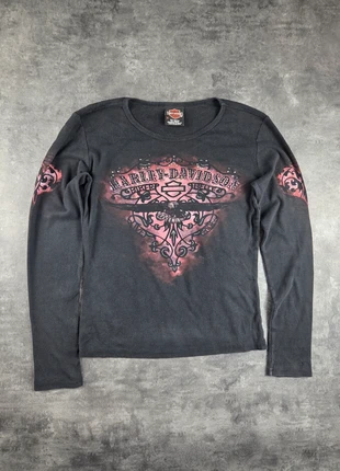 T-shirt manches longues Harley Davidson taille M moto usa noir rose femme, marque: Harley Davidson, état: Très bon état, taille: M / 38 / 10, 19,90 €, 21,60 € Protection acheteurs (Pro) incluse