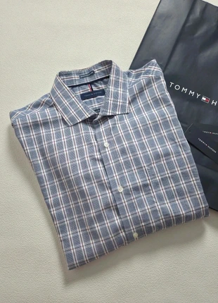 Chemise à Carreaux Bleue Tommy Hilfiger Taille XL, brand: Tommy Hilfiger, condition: Very good, size: XL, €13.72, €15.11 includes Buyer Protection