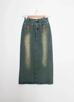 Denim maxi skirt | Jupe longue, marque: Vintage, état: Très bon état, taille: XS / 34 / 6, 15,00 €, 16,45 € Protection acheteurs (Pro) incluse