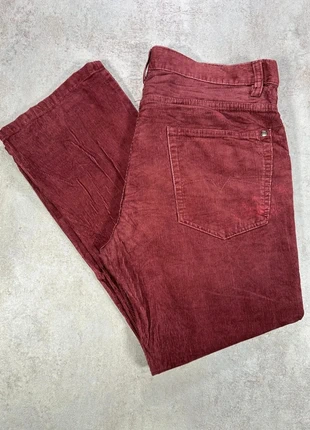Pantalon In Extenso Vintage Velours Côtelé corduroy bordeaux taille W48, brand: Vintage Dressing, condizioni: Ottime, taglia: IT 48 | W38, €9.00, €10.15 include la Protezione acquisti Pro