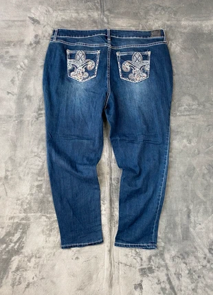 Jean skinny y2k bleu taille xxl femme brodé, marca: Vintage Dressing, estado: Muito bom, tamanho: XXL / 44 / 16, €20.00, €21.70 inclui Proteção do Comprador