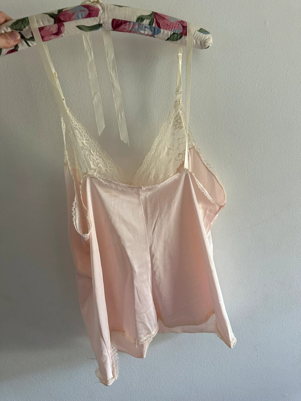 Vintage UnionMade Rose Pink + Lace Camsiole 3