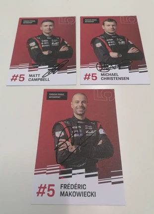 Driver card Porsche #5 WEC 2024, marca: Porsche, estado: Muy bueno, 5,00 €, 5,95 € Protección al comprador incluida