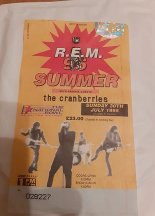 R.E.M. Summer '95 Milton Keynes Concert Ticket, brand: rem, condition: Very good, €40.00, €42.70 includes Buyer Protection