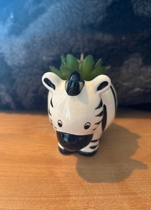 Zebra artificial plant ornament, brand: Zebra, condition: Very good, £1.00, £1.75 includes Buyer Protection
