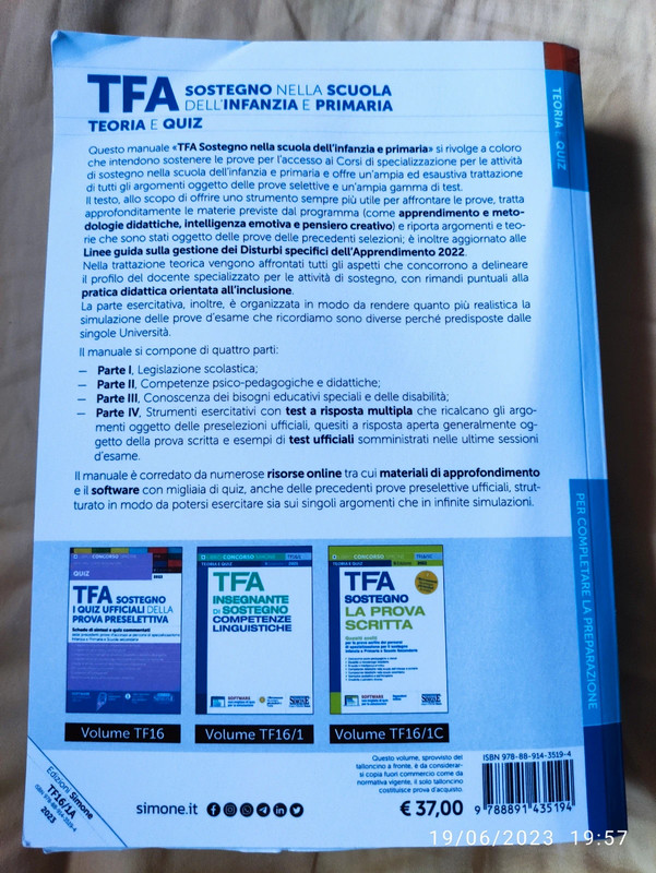 Concorso Insegnante di sostegno Infanzia e Primaria - Manuale - Edizioni  Simone