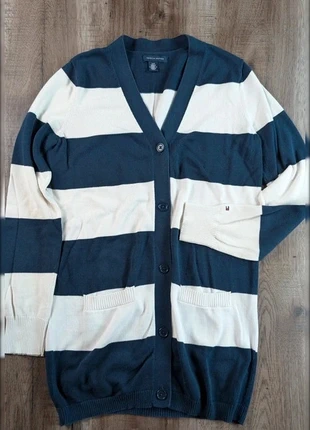 Gilet rayé bleu marine et blanc Tommy Hilfiger logo brodé taille S, marque: Tommy Hilfiger, état: Bon état, taille: S / 36 / 8, 10,00 €, 11,20 € Protection acheteurs incluse