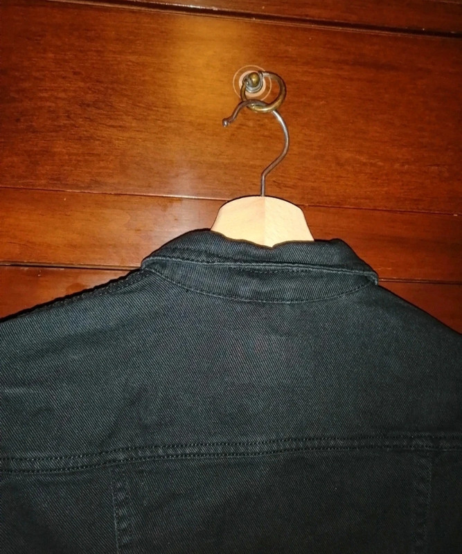 Giacca di jeans nera donna terranova. 4
