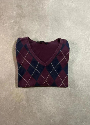 Pull léger col V Tommy Hilfiger violet et bleu - S, brand: Tommy Hilfiger, condizioni: Ottime, taglia: S / IT 40 / EU 36, €4.99, €5.94 include la Protezione acquisti