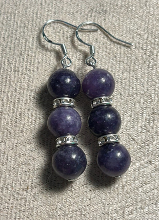 Orecchini in lepidolite, marque: Naturale, état: Très bon état, 6,00 €, 7,00 € Protection acheteurs incluse