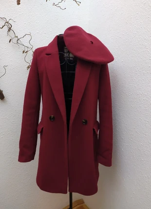 Manteau drap de laine Pimkie T. 32 avec béret T. U, brand: Pimkie, condition: Very good, size: XXS / 32 / 4, €55.00, €58.45 includes Buyer Protection
