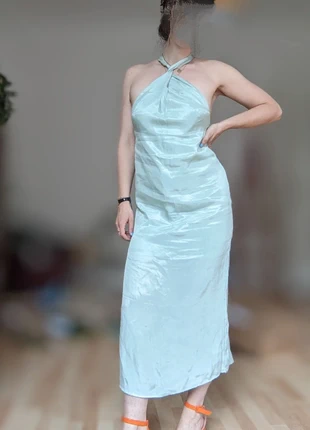 Satin Salbei grünes kleid, brand: H&M, condizioni: Ottime, taglia: M / IT 42 / EU 38, €13.00, €14.35 include la Protezione acquisti