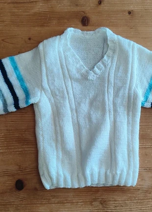 Pull enfant tricoté main col V – Taille 3/4 ans – Pièce unique TBE, marca: Fait Main, estado: Muito bom, tamanho: 3 anos / 98 cm, €4.00, €4.90 inclui Proteção do Comprador